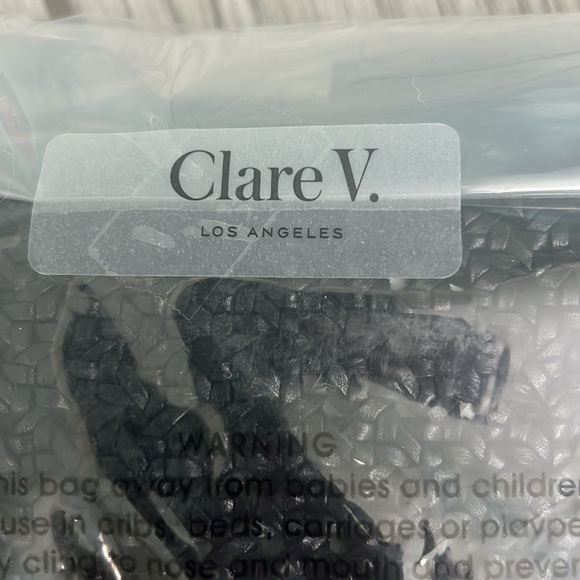 NWT Clare V Black Rattan Midi Sac - Picture 3 of 6